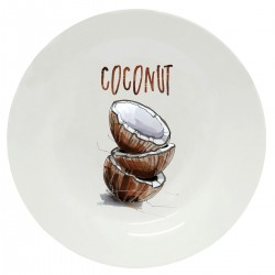 Тарелка с принтом - Кокосы