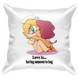 Подушка с принтом - Любовь это... 1