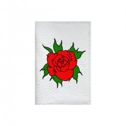 Обложка на паспорт с принтом - Bright and Bold Rose