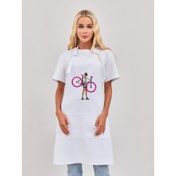 Фартук с принтом - Мальчик с велосипедом