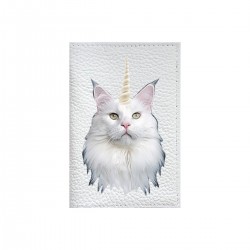 Обложка на паспорт с принтом - Кошка единорожка