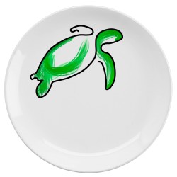 Тарелка керамическая с принтом - Морская черепаха