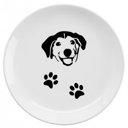 Тарелка с принтом - Веселая собака