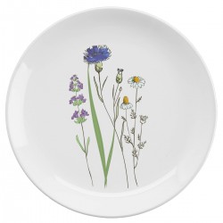 Тарелка с принтом - Луговые цветы