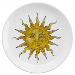Тарелка керамическая с принтом - Солнце