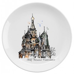 Тарелка керамическая с принтом - Собор Василия Блаженного