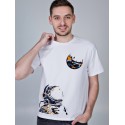Футболка свободного кроя с принтом мужская - Космонавт