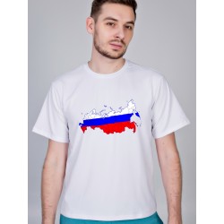 Футболка свободного кроя с принтом мужская - Новая карта России