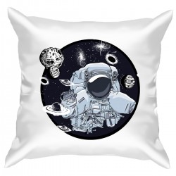 Подушка с принтом "В открытом космосе"