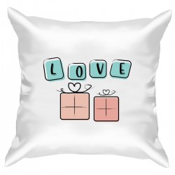 Подушка с принтом "Love-love"