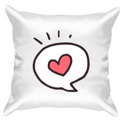 Подушка с принтом "Любовное сообщение"