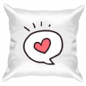 Подушка с принтом "Любовное сообщение"