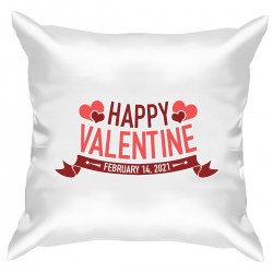 Подушка с принтом "14 февраля - День Всех Влюбленных"