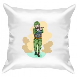 Подушка с принтом "Солдат"