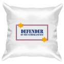 Подушка с принтом "Defender day"