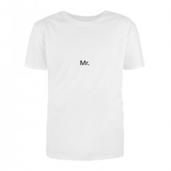 Парные футболки с принтом "Мистер и миссис"