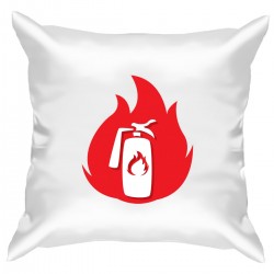 Подушка с принтом "Огнетушитель"