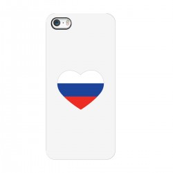 Чехол для Apple iPhone с принтом "Сердце-триколор"